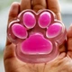 Игрушка антистресс сквиш Лапка котика, 7см, Ярко-розовый - изображение 4