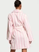 Халат Victoria's Secret Short Cozy Robe M/L рожевий в смужку - зображення 2