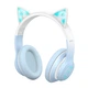 Дитячі навушники Bluetooth XO BE38 з вушками блакитні - изображение 1