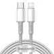 Кабель Baseus High Density Braided Fast Charging Data Cable Type-C to iP PD 20W 2m White (CATLGD-A02) - изображение 1