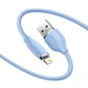 Кабель Baseus Jelly Liquid Silica Gel Fast Charging Data Cable USB to iP 2.4A 2m Blue (CAGD000103) - изображение 4