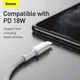 Кабель Baseus High Density Braided Fast Charging Data Cable Type-C to iP PD 20W 2m White (CATLGD-A02) - изображение 9