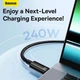 Кабель Baseus Tungsten Gold Fast Charging Data Cable Type-C to Type-C 240W 2m Black (CAWJ040101) - зображення 13