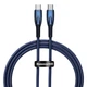 Кабель Baseus Glimmer Series Fast Charging Data Cable Type-C to Type-C 100W 1m Blue (CADH000703) - зображення 1