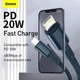 Кабель Baseus High Density Braided Fast Charging Data Cable Type-C to iP PD 20W 1m Blue (CATLGD-03) - изображение 9