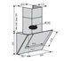 Вытяжка Ventolux DIAMOND 60 BK (700) PB - изображение 2
