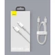Кабель Baseus High Density Braided Fast Charging Cable Type-C to Lightning PD 20W 2m CATLGD-A02 White - изображение 10