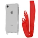 Чехол с ремешком VVave Clear Case with Strap для Apple iPhone Xr red - изображение 1