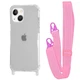 Чехол с ремешком VVave Clear Case with Strap для Apple iPhone 15 pink - изображение 1