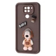 Чехол мультяшный с фигурками VVave Pretty Things Case для Xiaomi Redmi Note 9 brown/baby - изображение 1