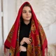 Велична червона народна вовняна шаль Корона (1496.2) - изображение 2