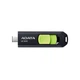 Флешка USB 3.2 Type-C 256ГБ, слайдер, чорно-зелена - зображення 1