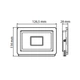 Прожектор светодиодный 20W Horoz Electric алюминиевый 6400K черный IP65 "PARDUS-20" - изображение 3