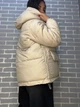 Куртка женская Lady Yep 9013 пуффер удлиненная наложенные карманы с капюшоном 46 бежевая - изображение 7