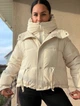 Куртка женская Lady Yep 9019-11 короткая двойная застежка с капюшоном 46 молочная - изображение 3