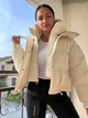 Куртка женская Lady Yep 9019-11 короткая двойная застежка с капюшоном 46 молочная - изображение 5
