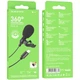Мікрофон петличний Borofone BFK11 Elegant lavalier Lightning (2m) Black - зображення 6