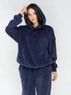 Спортивный женский костюм утепленный худи и штаны GorLin Cиний 50 (КХПМ1024) - изображение 4