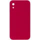 Чохол Silicone Case Square Full Camera Protective (AA) NOLOGO для Apple iPhone XR (6.1") Червоний / Rose Red - зображення 1