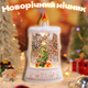 Новогодний ночник светильник на батарейках Светодиодная свеча LED Настольный декоративный фонарь Елка - изображение 1