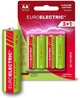 Промо-набор щелочных батареек Euroelectric AA LR6 1.5V 4 шт x 12 blister (BL-AA-EE(4)(12)) - изображение 2