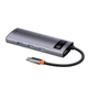 USB-хаб (концентратор) Baseus Metal Gleam Series 5-in-1 30Hz Version (Type-C to USB3.0*3, 4K HDMI, Type-C), WKWG020013 - изображение 3