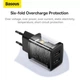 Зарядний пристрій Baseus Compact Charger 2USB 2.1A 10.5W, чорний - зображення 10