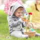 Мягкая развивающая игрушка для новорожденных "Собачка" плюшевая погремушка кольцо, серый (93691691) - изображение 5