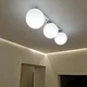 Срібна стельова люстра з трьома плафонами кулі (56-XPR150F-3 CR+WH (500)) - зображення 8