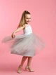 Детское праздничное фатиновое платье для девочки Purpurino 8004 104 см Серое (4820165309871) - изображение 5