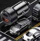 Автомобильное Зарядное устройство от прикуривателя для зарядки телефона в авто Toocki CC25 50W USB QC3.0 + Type-C PD Зарядка Black - изображение 8