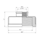 Муфта перехідна латунна LexLine 2" × 3/4" ВВ, PN10 - зображення 2