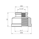Муфта перехідна латунна Karro KR-3122 1"×1/2" ВВ, нікельована, PN16 - изображение 2
