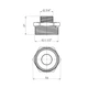 Ніпель перехідний латунний LexLine 1 1/2" × 3/4" НН (зовнішня різьба), нікельований, PN10 - зображення 2