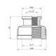 Муфта перехідна латунна LexLine 1" × 1/2" ВВ, PN10 - изображение 2