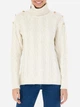 Светр в'язаний жіночий Pierre Cardin G022SZ0TK-000-1732721 (krem) M Кремовий (8683856388397) - зображення 5