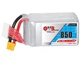 Аккумулятор GNB 22.2V 850mah 80C Li-Po 6S1P SQUARE TYPE XT30 - изображение 1