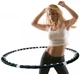 Масажний обруч з магнітами тренажер хулахуп для схуднення Massaging Hoop Exerciser Professional чорний - зображення 4