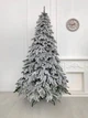 Искусственная елка литая заснеженная (1.50 м) Аляска из полипропилена складная пышная елка долговечная с металлической подставкой Зеленый - изображение 1