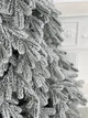 Искусственная елка литая заснеженная (1.50 м) Аляска из полипропилена складная пышная елка долговечная с металлической подставкой Зеленый - изображение 2