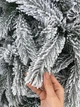 Искусственная елка литая заснеженная (2.10 м) Скандинавия из полипропилена складная пышная елка долговечная с металлической подставкой Белый - изображение 3