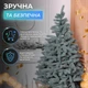 Искусственная новогодняя елка литая Косовская V8 1.80 м из полиэтилена складная стойкая елка долговечная с металлической подставкой Голубой - изображение 6