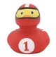 Стильна тематична гумова качечка FunnyDucks "Гонщик" L1869 - зображення 5