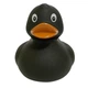 Стильна тематична гумова качечка FunnyDucks "Чорна" L1304 - зображення 1