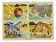 Деревянный пазл в рамке Melissa & Doug «Сафари» 4 в 1 MD9366 - изображение 3