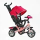 Детский трехколесный велосипед Best Trike интерактивный EVA колеса красный с розовой базой 6588 / 63-768 - изображение 1