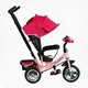 Детский трехколесный велосипед Best Trike интерактивный EVA колеса красный с розовой базой 6588 / 63-768 - изображение 2