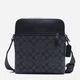 Сумка кросс-боди через плечо мужская из натуральной кожи Coach Houston Flight Bag In Signature Canvas BG-COA-6 Черная (192643925359) - изображение 1