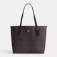 Сумка шоппер женская из натуральной кожи Coach City Tote In Signature Canvas BG-COA-29 Коричневая (195031088087) - изображение 1