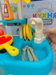 Дитячий ігровий набір інтерактивна кухня велика з посудом та миттям з водою 889-257 - зображення 3
